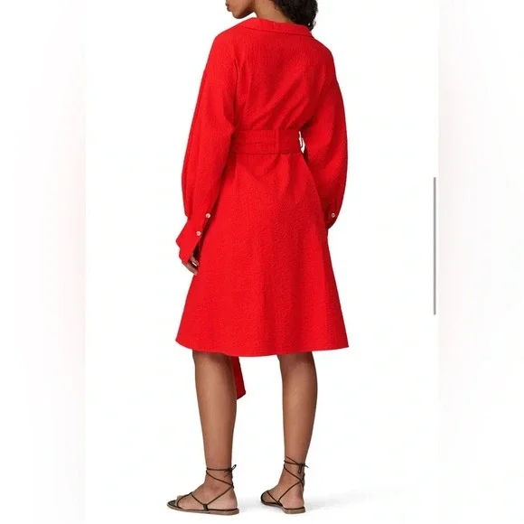 ADEAM | Textured Wrap Dress | Size Large - Picture 2 of 13